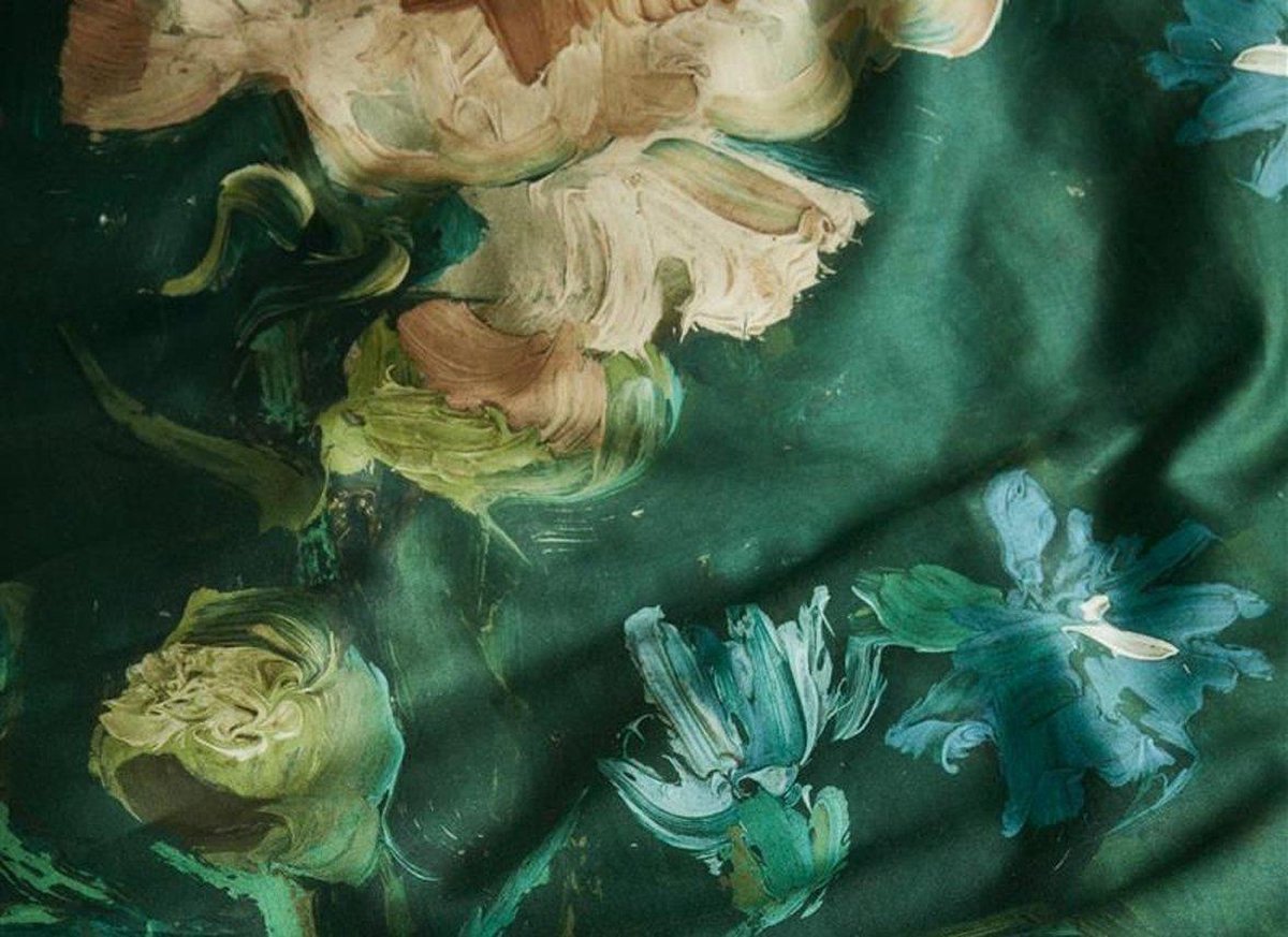 Beddinghouse X Van Gogh Museum - Bh Gogh Peonies Green 240x200/220 - Groen