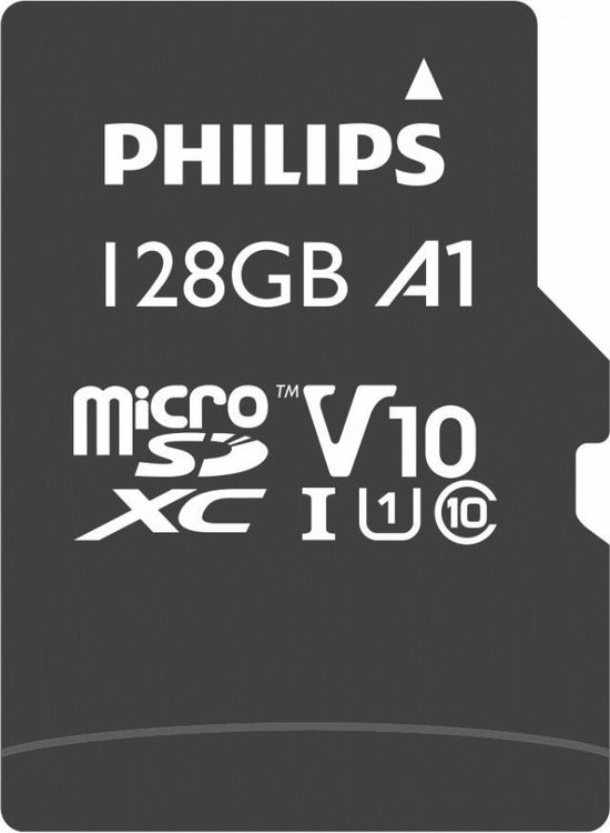 Philips Micro Sdxc 128gb Uhs-1 U1 Met Adapter - Zwart