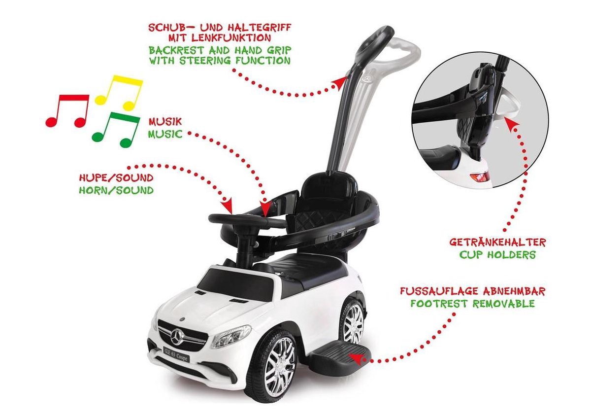 Jamara Loopwagen Mercedes-amg 63 Junior 3-in-1 - Wit