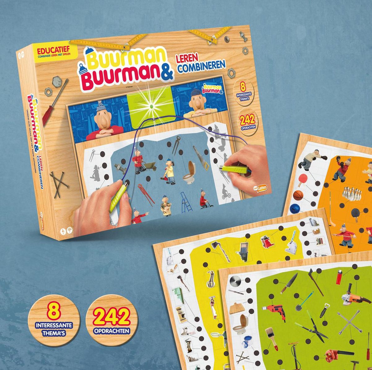 Buurman en Buurman Educatief Spel Leren Combineren - Bruin