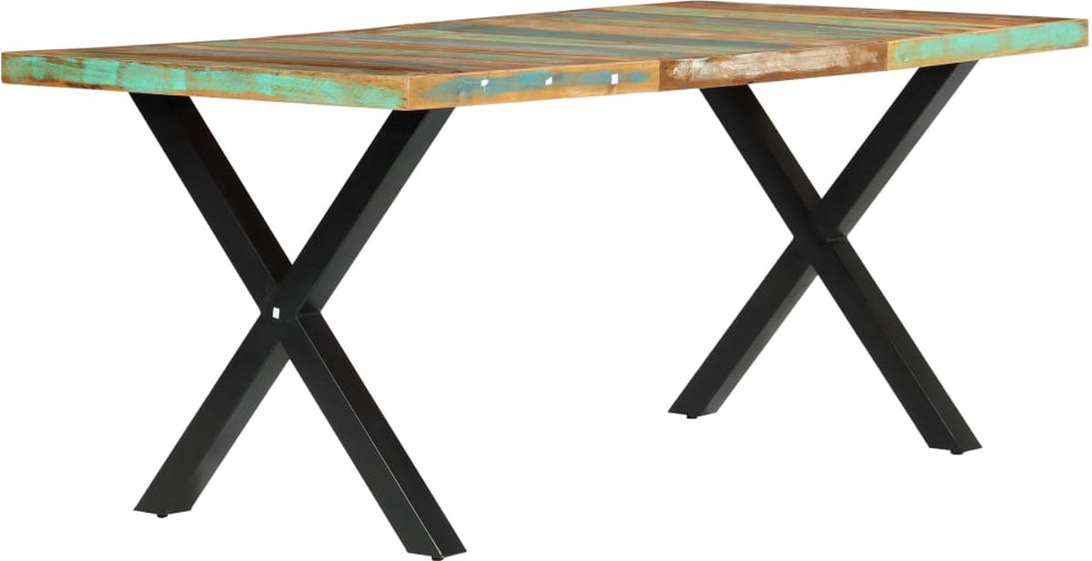 Vidaxl Eettafel 180x90x76 Cm Massief Gerecycled Hout - Bruin