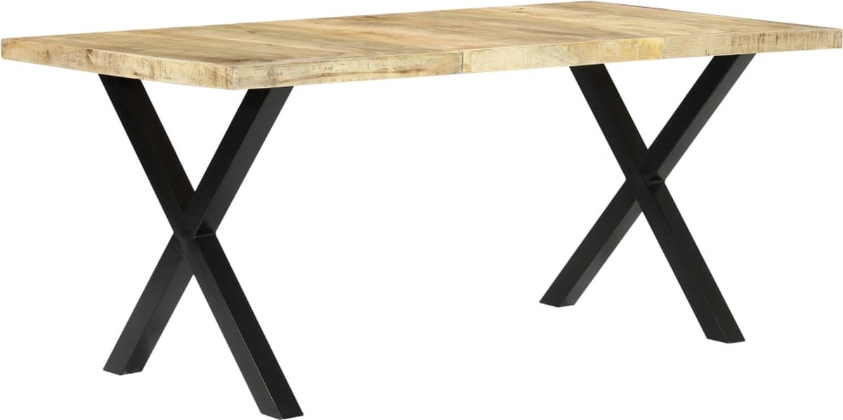 Vidaxl Eettafel 180x90x76 Cm Massief Mangohout - Bruin