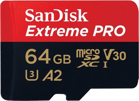 Sandisk MicroSDXC Extreme PRO 64GB 170MB/s + SD Adapter - Negro