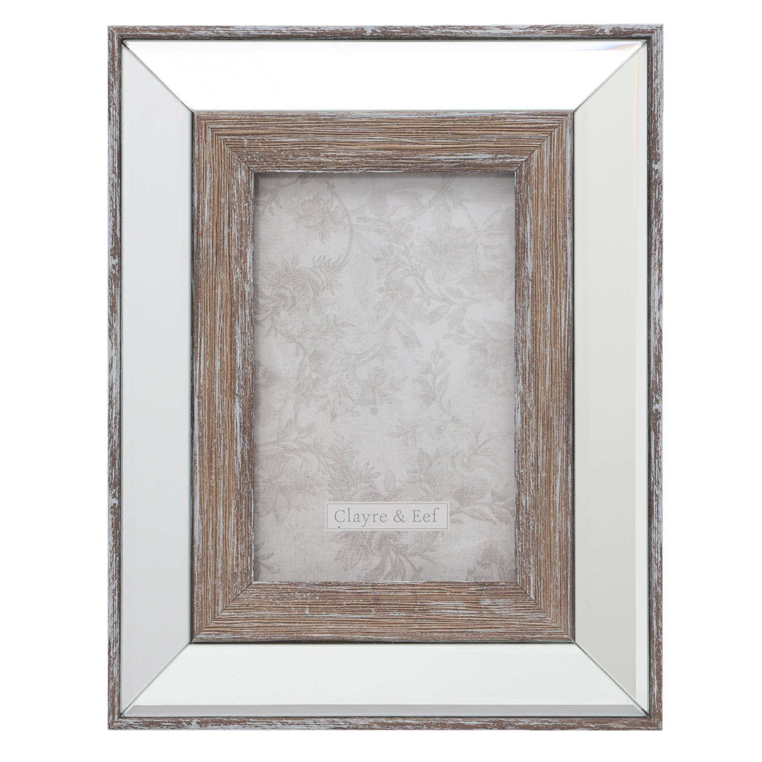 Clayre & Eef Fotolijst 19*2*24 / 10*15 Cm Zilverkleurig Polyresin / Glas Rechthoekig 2f0621s - Silver