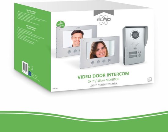 ELRO Dv477w2 Video Deur Intercom - 2 Appartementen - Met 2x 7 Inch Kleurenscherm