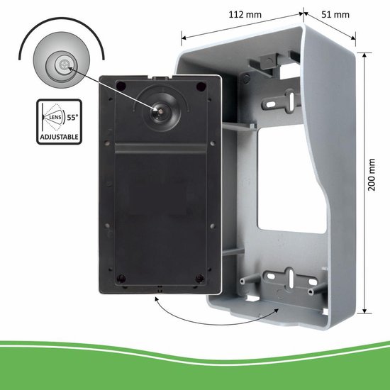 ELRO Dv477w2 Video Deur Intercom - 2 Appartementen - Met 2x 7 Inch Kleurenscherm