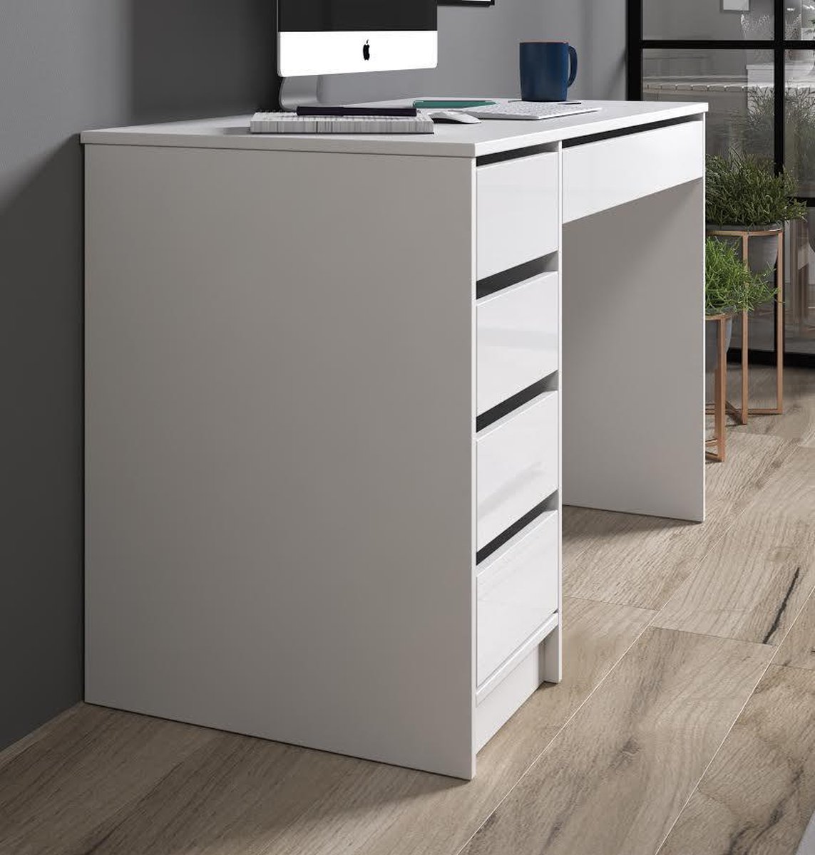 Meubella - Bureau Avio 120 Cm - Wit