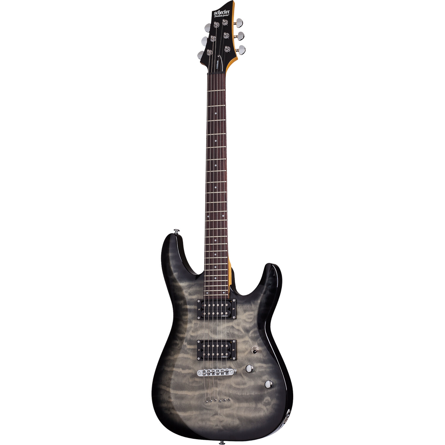 Schecter C-6 Plus Charcoal Burst elektrische gitaar