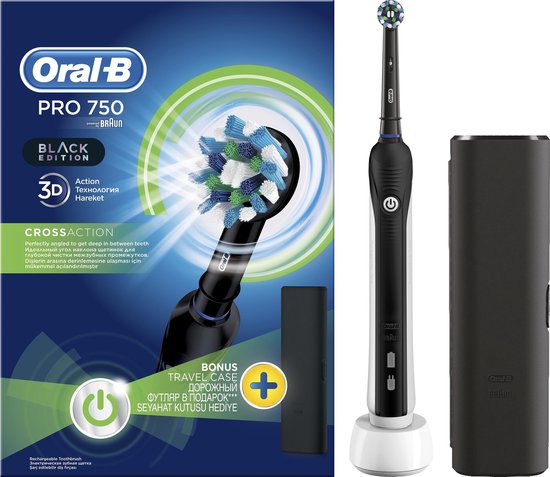Braun Oral-b Pro 750 Black Crossaction - Elektrische Tandenborstel