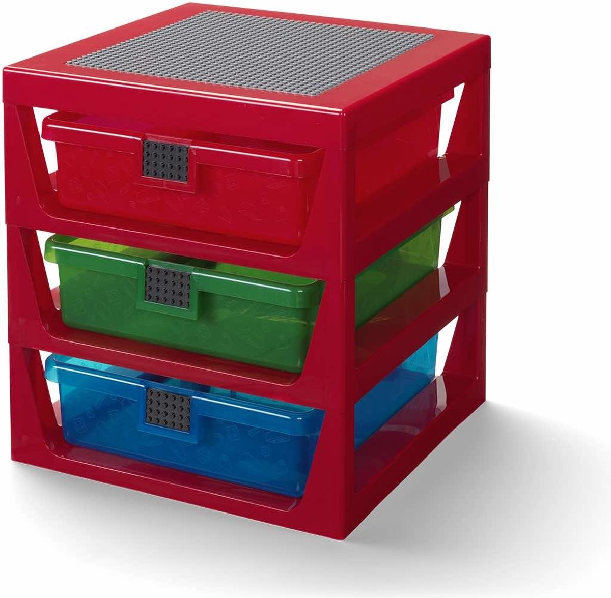 Lego - Iconic Opbergrek Met 3 Lades - - Rood