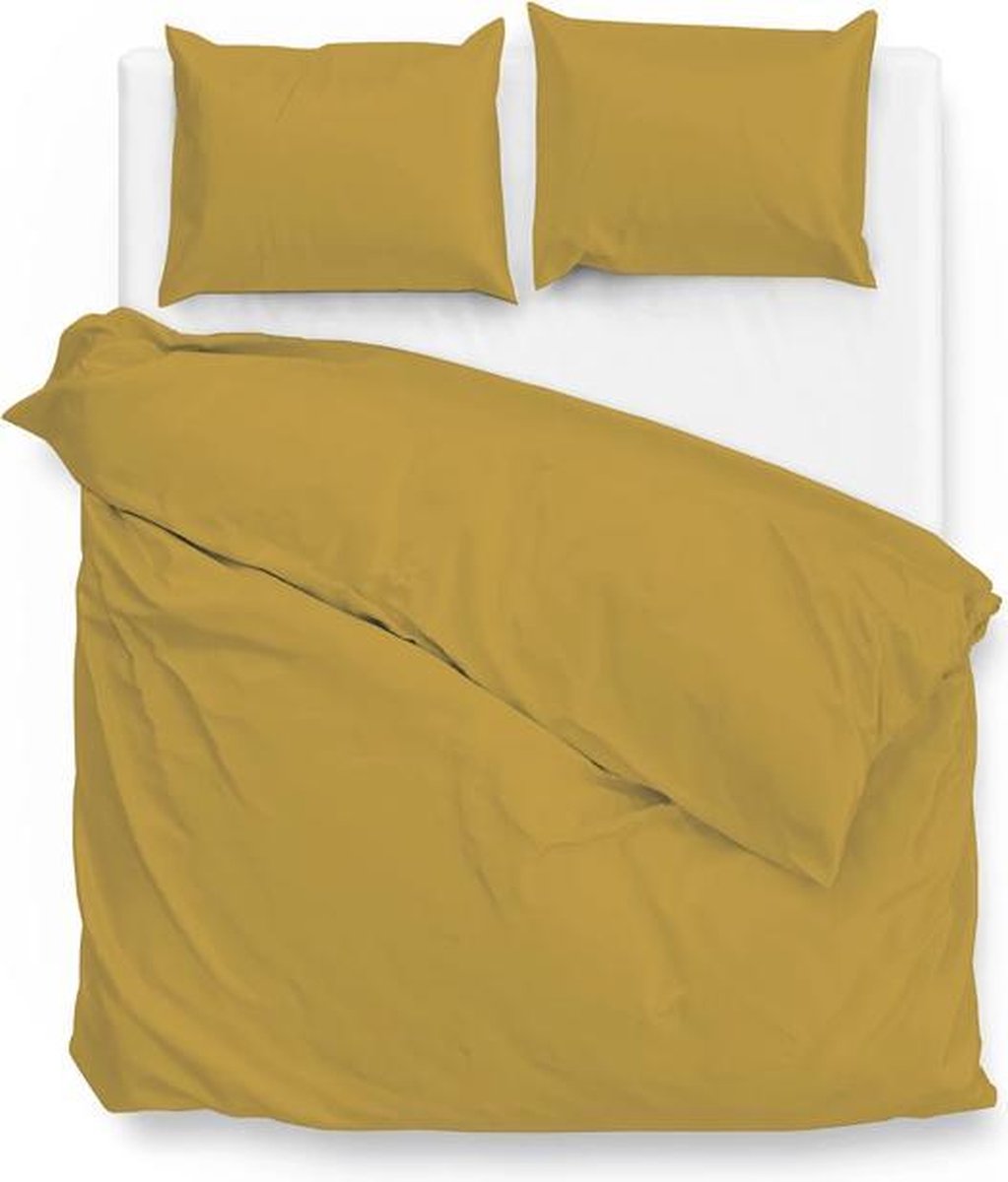 Zo Home Zo!home Satinado Dekbedovertrek - 1-persoons (140x200/220 Cm + 1 Sloop) - Katoen Satijn - Ochre Gold - Goud