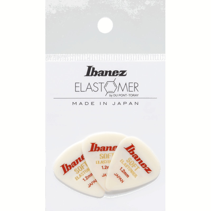 Ibanez BEL14ST12 Elastomer plectrums 3-pack soft 1.2 mm - - Wit