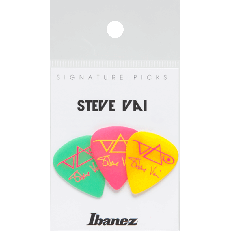 Ibanez B1000SV-GPY Steve Vai signature plectrums 3-pack 1mm - groen geel - Roze