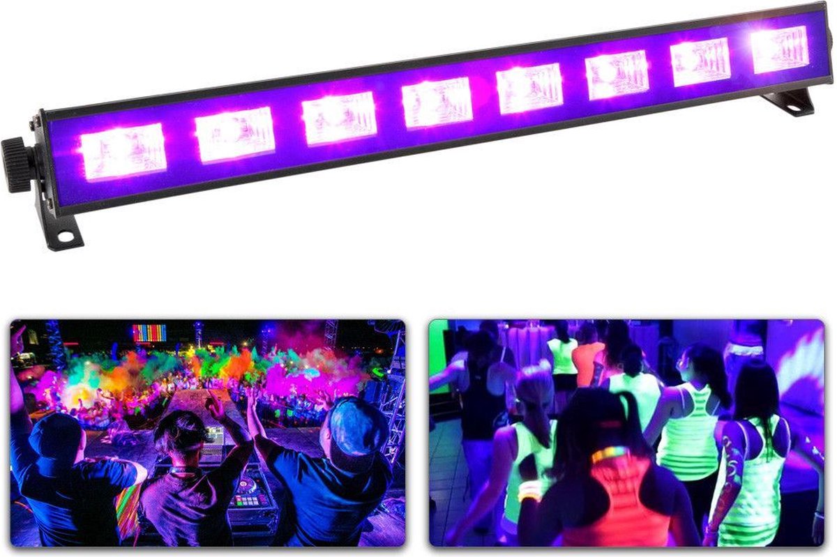 BEAMZ BUV93 blacklight LED-bar 8x 3 Watt