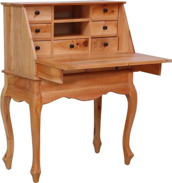 Vidaxl Secretaire 78x42x103 Cm Massief Mahoniehout - Marrón