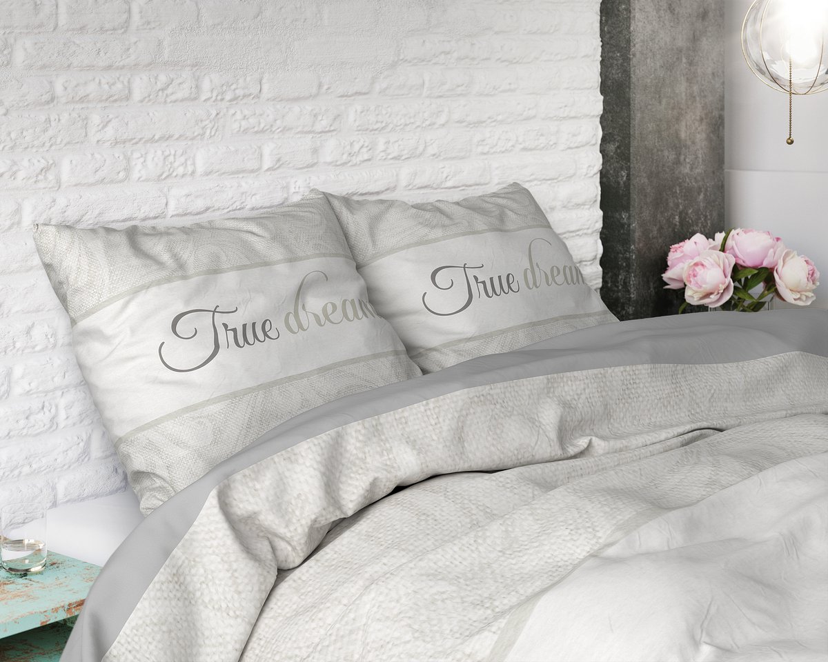 Dreamhouse True Dreams 2-persoons (200 x 220 cm + 2 kussenslopen) Dekbedovertrek - Grijs