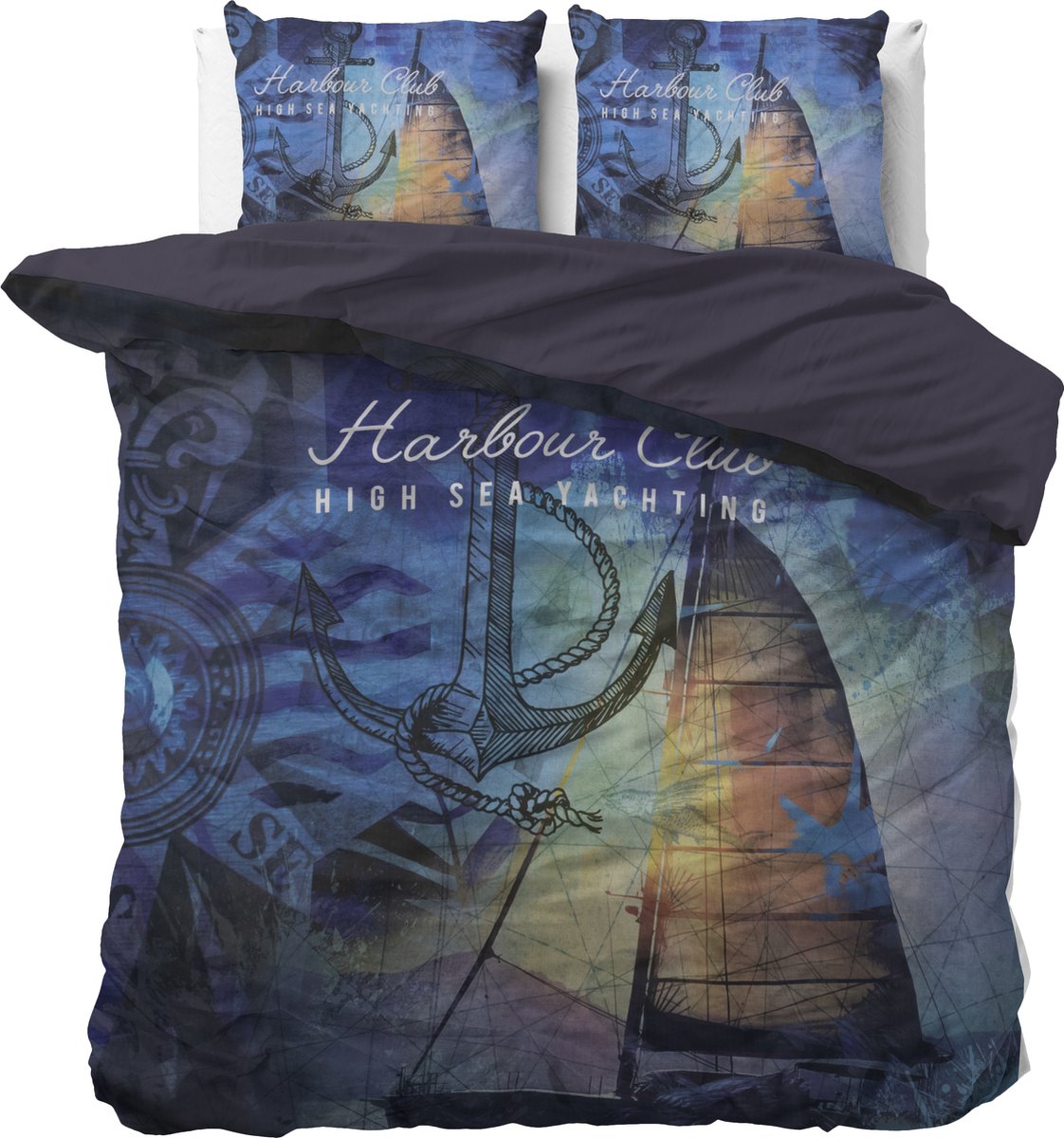 Dreamhouse Harbour Club Lits-jumeaux (240 x 220 cm + 2 kussenslopen) Dekbedovertrek - Blauw