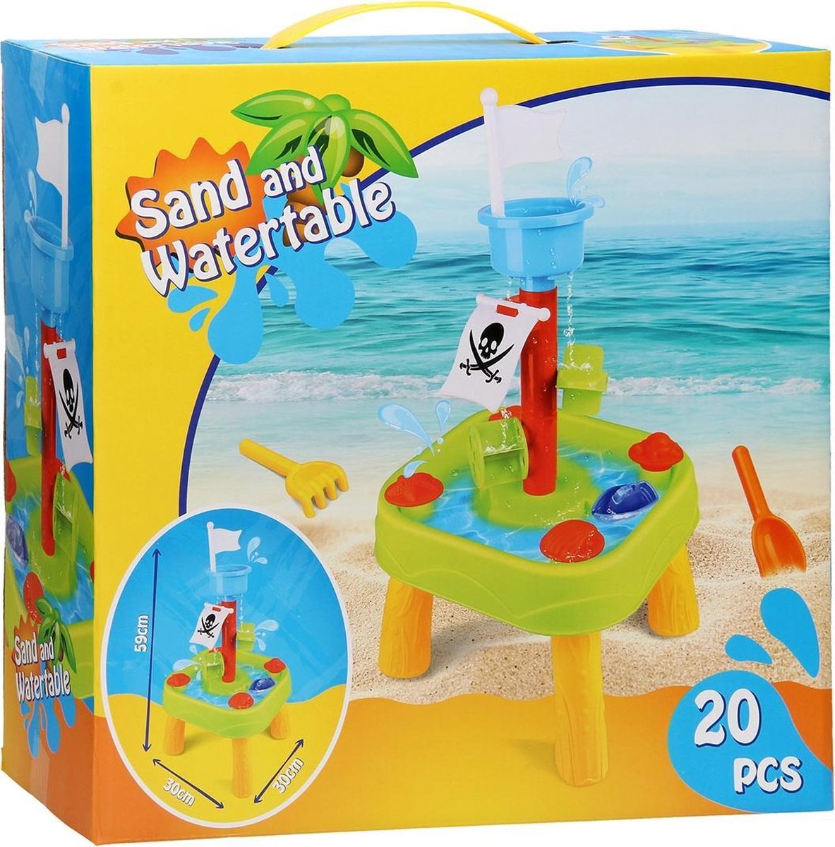 Pro Beach Zand- En Watertafel Piraten 20-delig