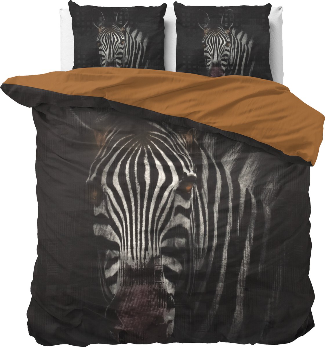 Dreamhouse Zebra Mansion 2-persoons (200 x 220 cm + 2 kussenslopen) Dekbedovertrek - Zwart