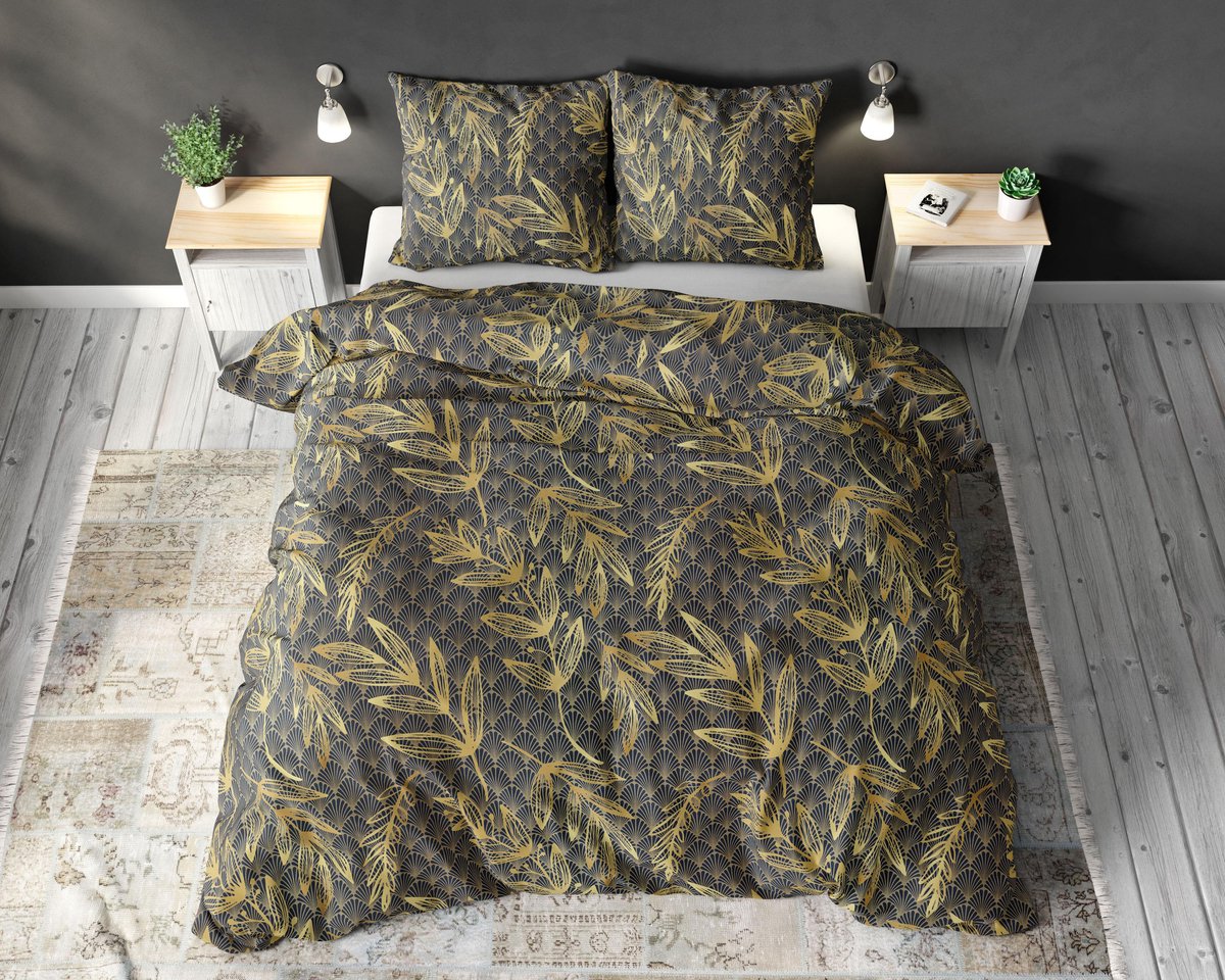 Sleeptime Rush Gold Lits-jumeaux (240 x 200/220 cm + 2 kussenslopen) Dekbedovertrek - Goud