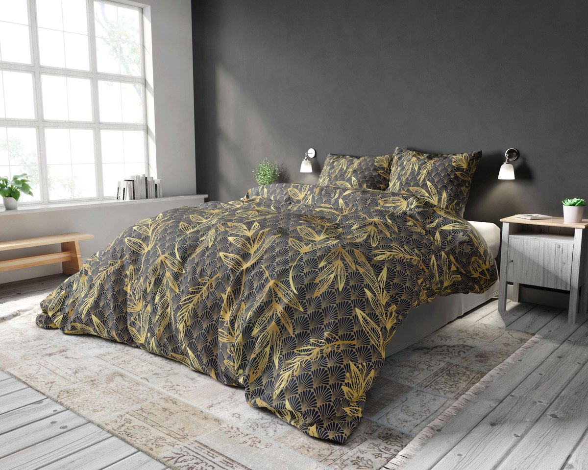 Sleeptime Rush Gold Lits-jumeaux (240 x 200/220 cm + 2 kussenslopen) Dekbedovertrek - Goud