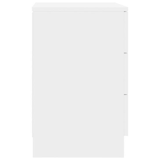 Vidaxl Nachtkastje 38x35x56 Cm Spaanplaat Hoogglans - Wit