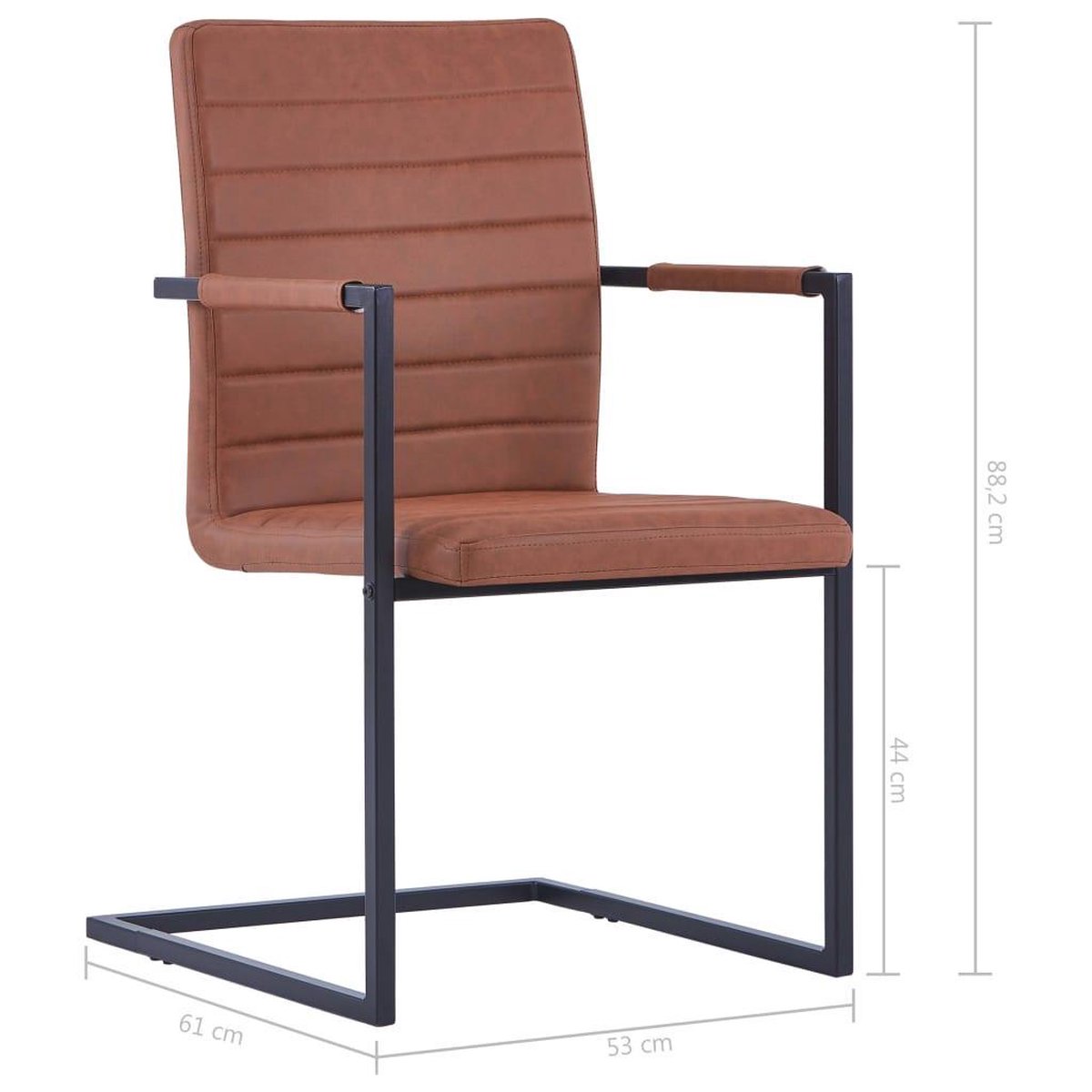 Vidaxl Eetkamerstoelen 4 St Kunstleer - Bruin