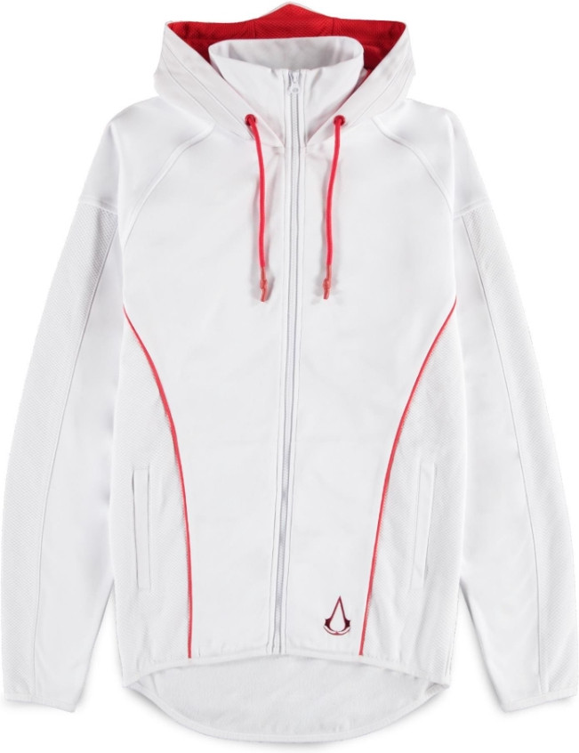 Difuzed Assassin's Creed - Men's White Zipper Tech Hoodie