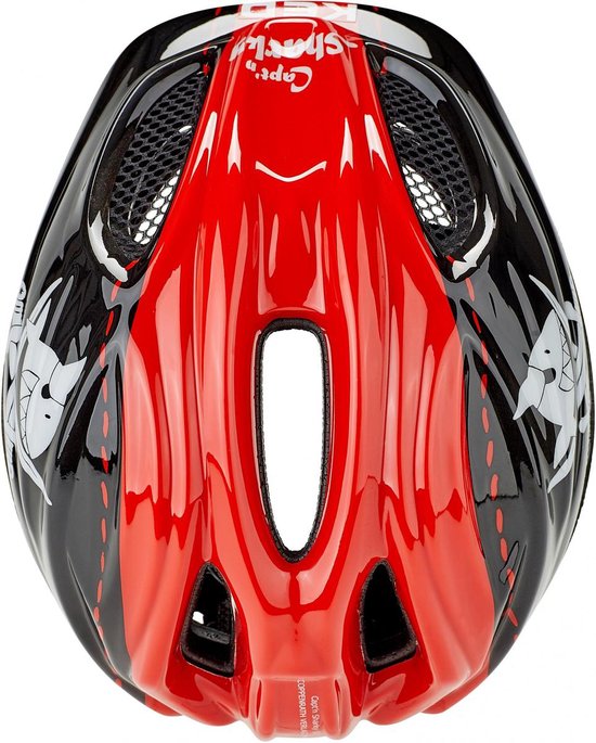 KED Fietshelm Meggy Sharky Jongens Zwart/ - Rood