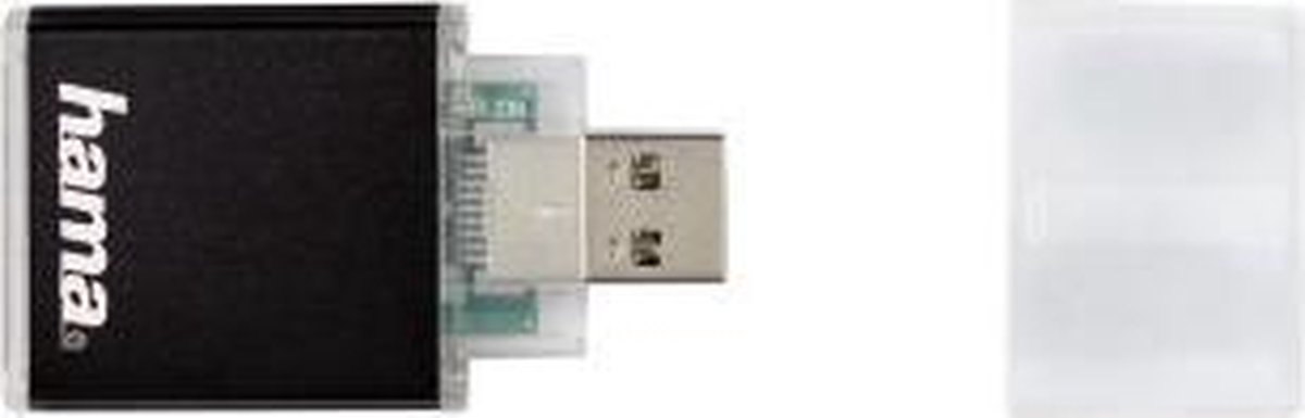 Hama USB-3.0-UHS-II-kaartlezer, SD, alu, antraciet