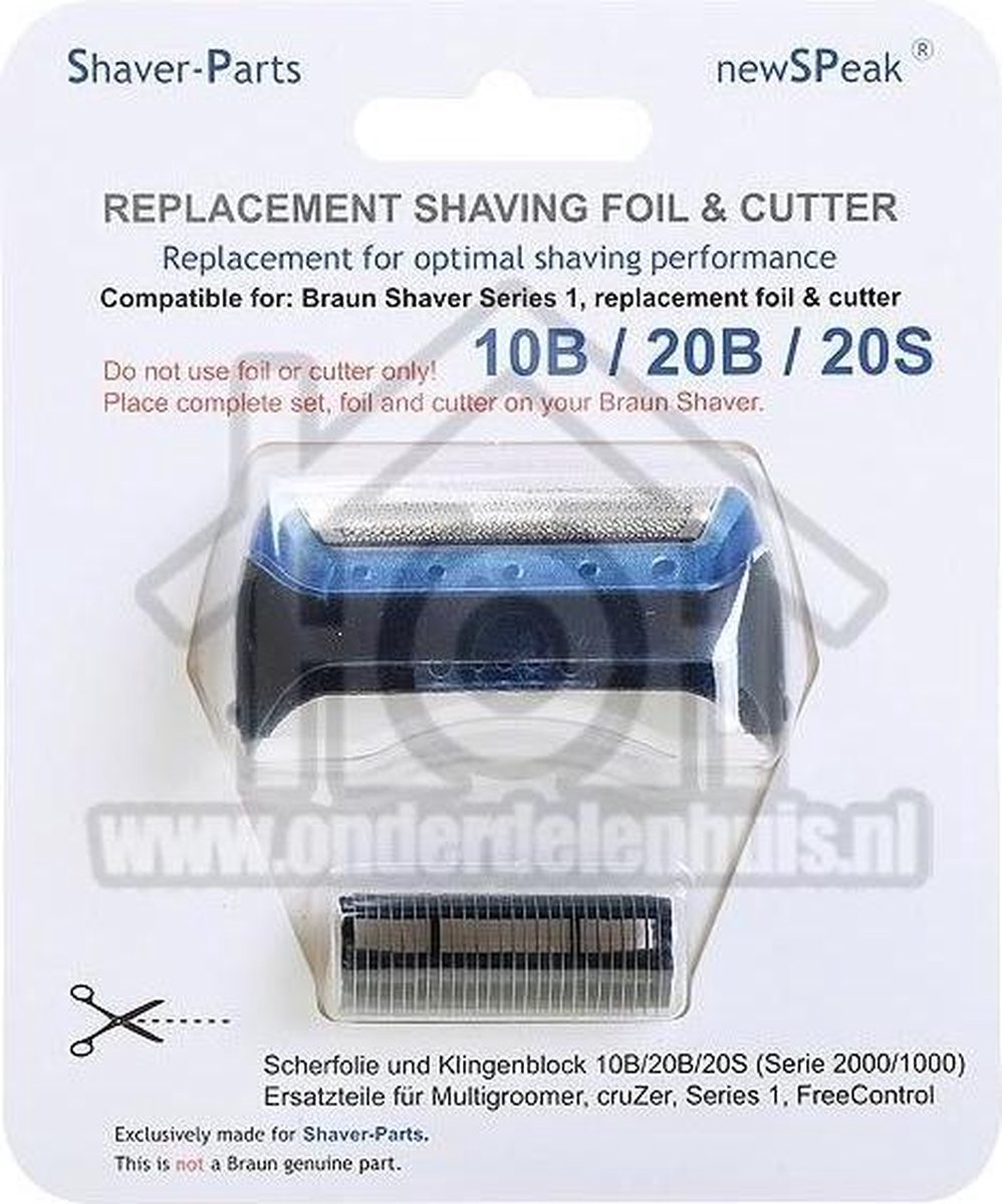 Shaver Parts Scheerblad Met Mes Voor Braun 10b, 20b En 20s