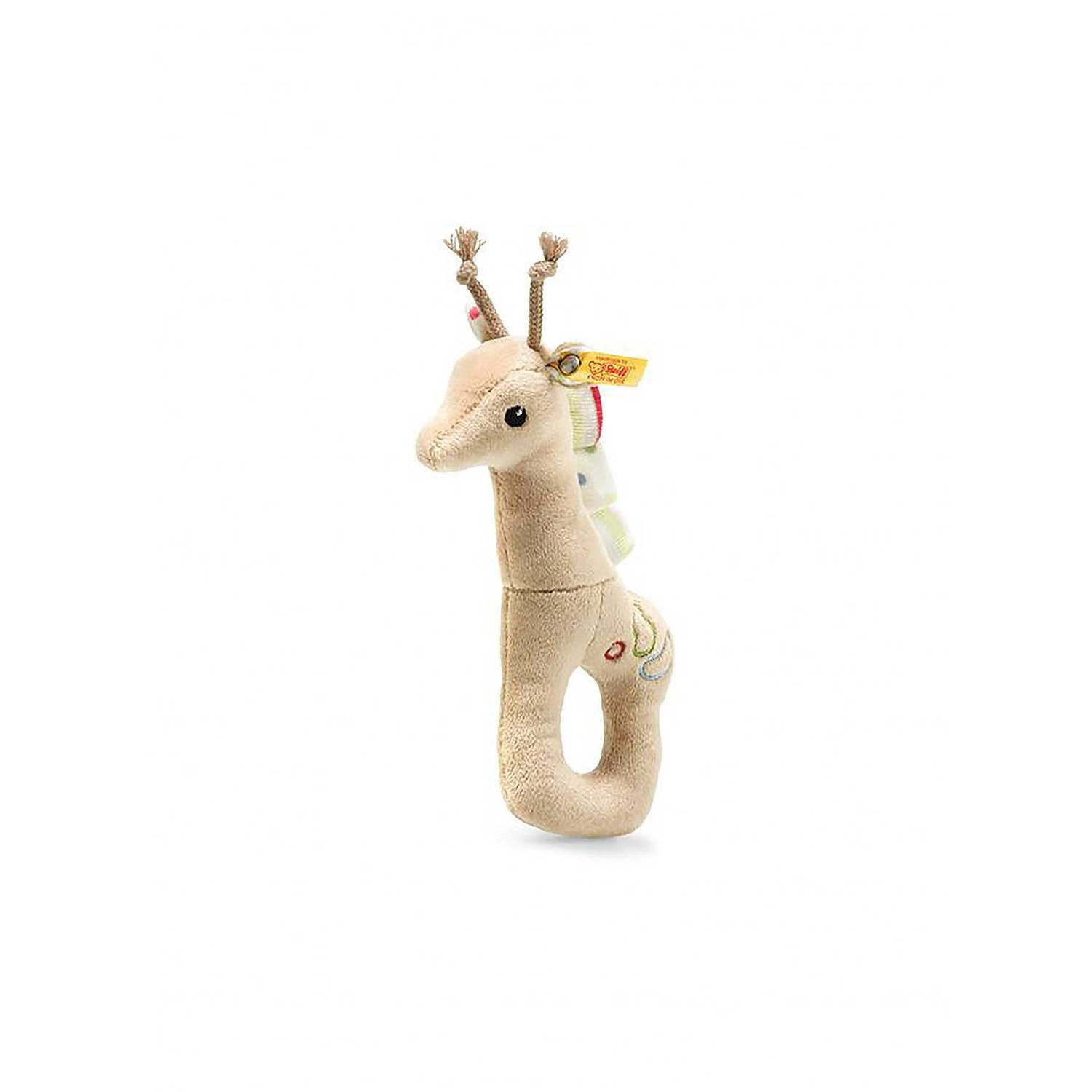 Steiff Wild Sweeties Tulu Giraffe Grip Toyh Rattle And Rustling Foil, Beige - 17cm - Wit