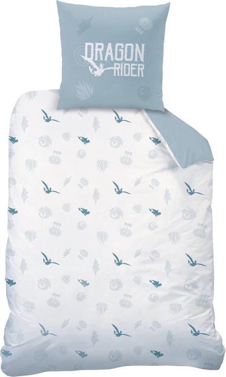 Hoe Tem Je Een Draak Riders Dekbedovertrek - Eenpersoons - 140 X 200 Cm - Multi