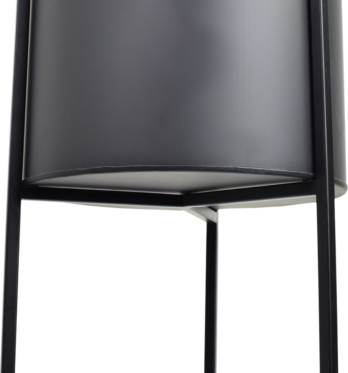 Loft42 Joy Plantenbak Rond - Metaal - Mat Ø31x89cm - Zwart