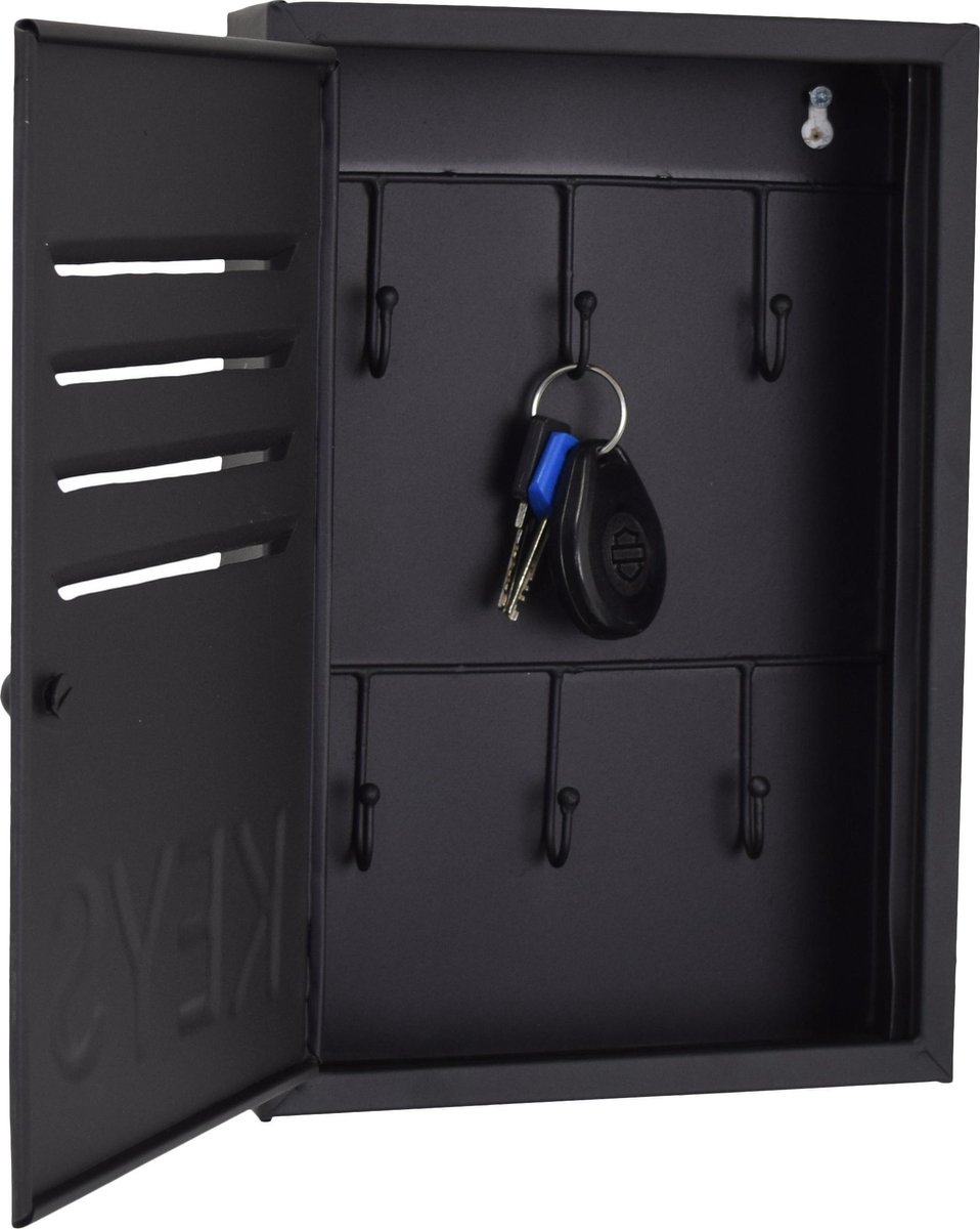 Loft42 Keys Sleutelkastje - Metaal - Mat - 30x20x6,5 - Zwart