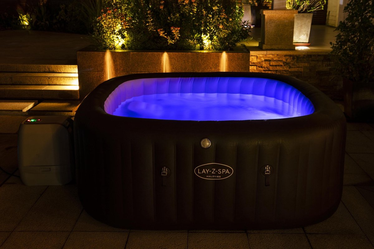 Bestway - Jacuzzi - Lay-z-spa - Maldives Hydrojet Pro - Opblaasbaar - Bubbelbad - Incl. Toebehoren - 201 X 201 X 80 Cm - Bruin