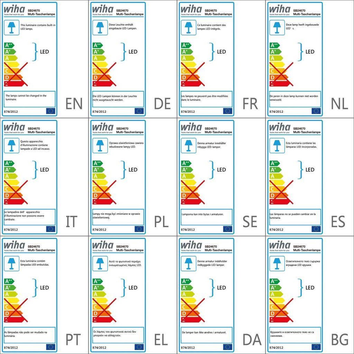Wiha Zaklamp Met Led, Laser En Uv-licht In Blister Incl. 3x Aaa-batterijen (41286)