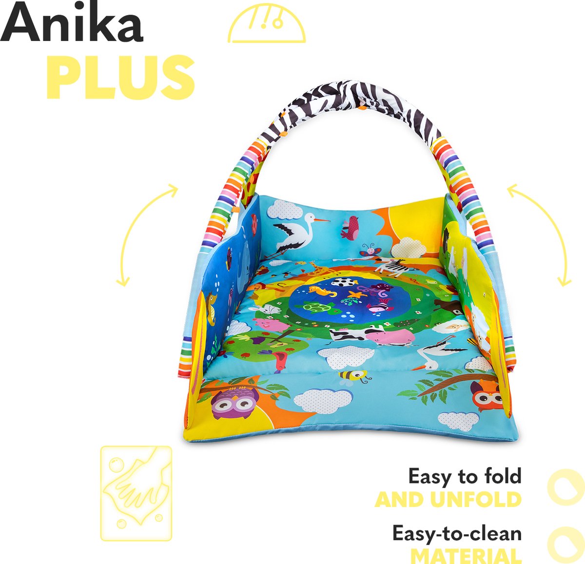 Lionelo Anika Plus Speelkleed Blue Yellow