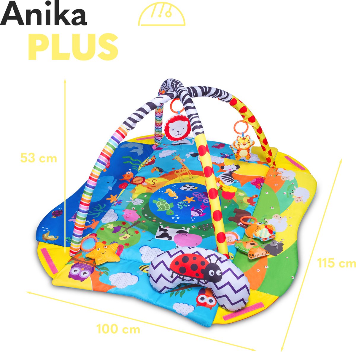 Lionelo Anika Plus Speelkleed Blue Yellow
