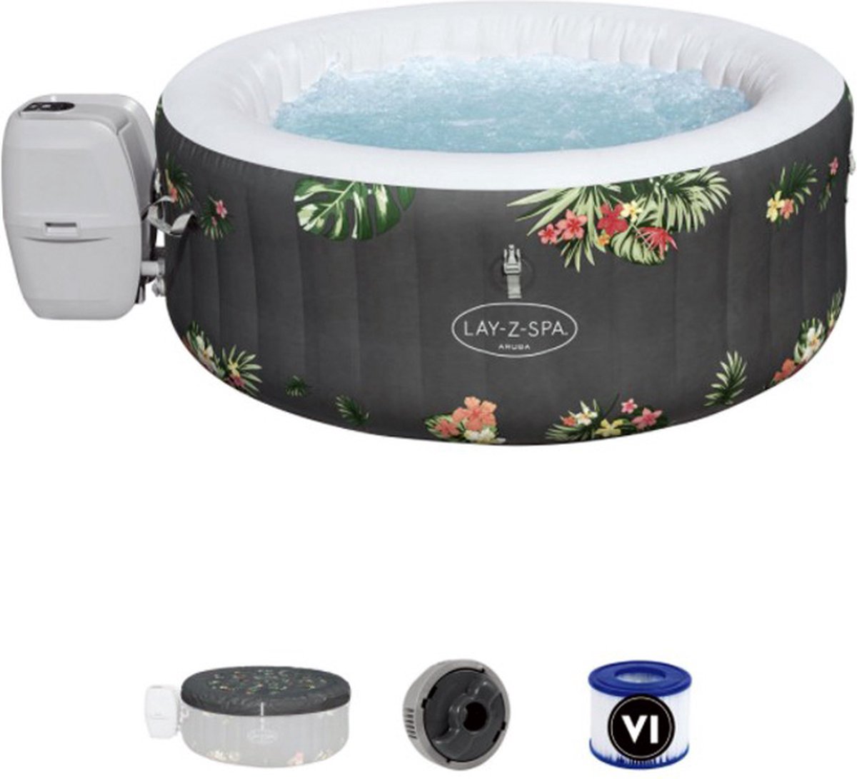Bestway - Jacuzzi - Lay-z-spa - Aruba - Opblaasbaar - Bubbelbad - Incl. Toebehoren - Ø170cm