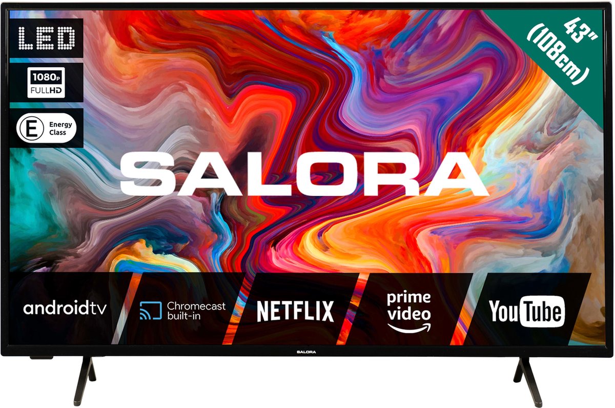 Salora Smart43tv Tv 109,2 Cm (43"") Full Hd Android Smart Tv Wifi - Zwart