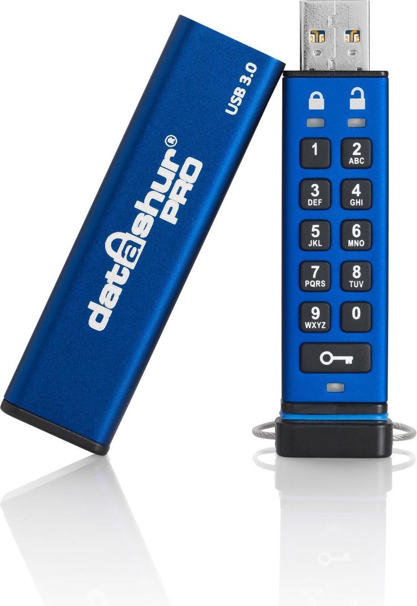 iStorage Datashur Pro - USB-stick - 16 GB - Blauw