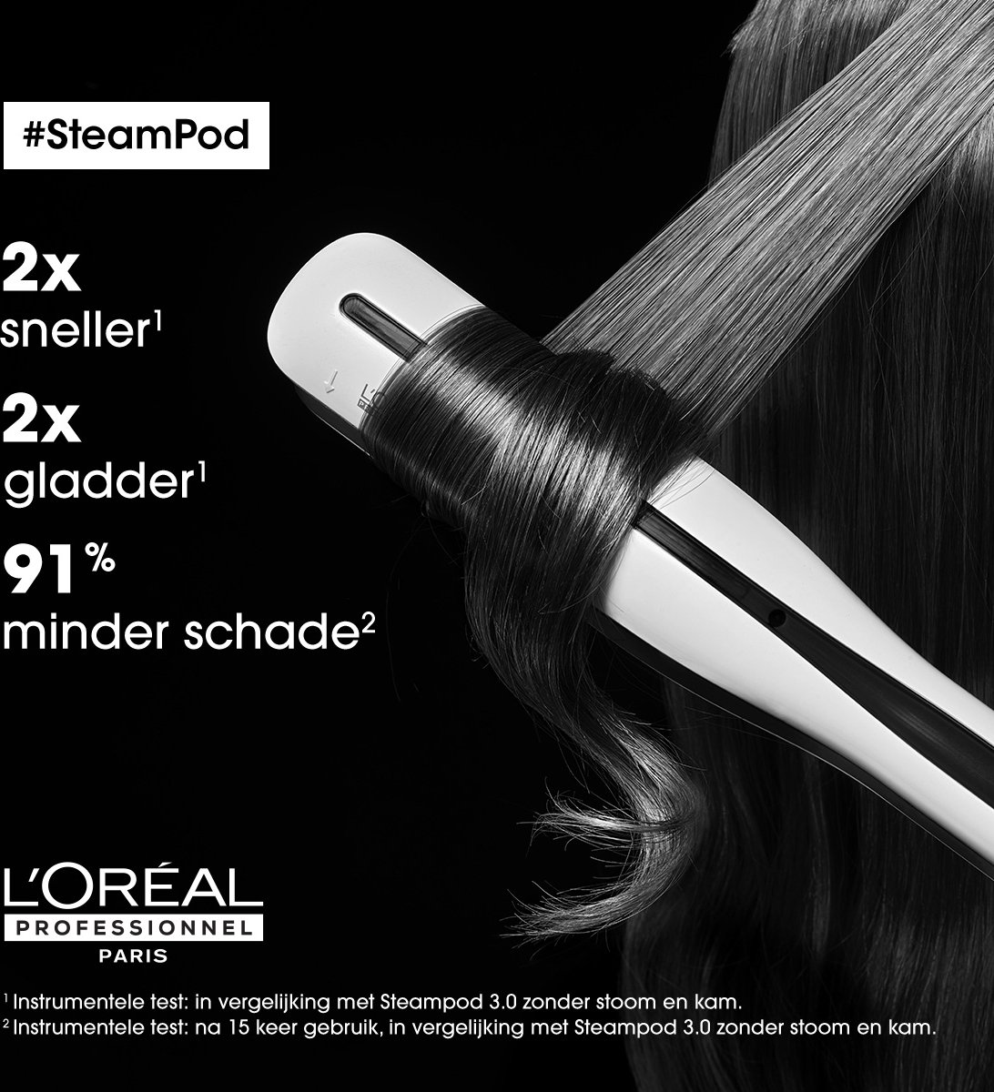 L'Oreal Paris L Oreal Steampod 3.0 - Stijltang Voor Stoom - Nieuwe Technologie - - Wit