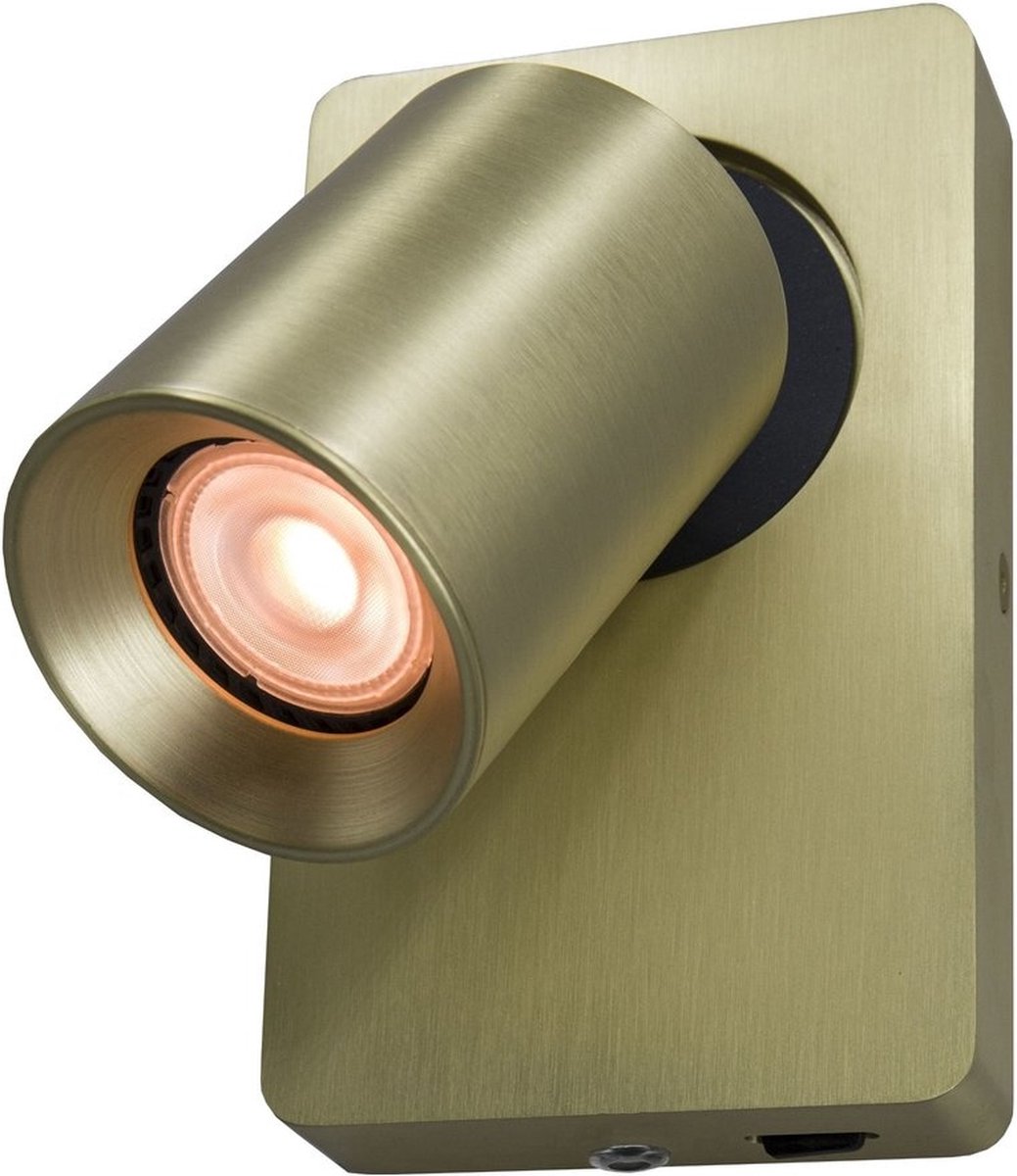 Lamponline Wandlamp Megano 1 Lichts Mat - Goud