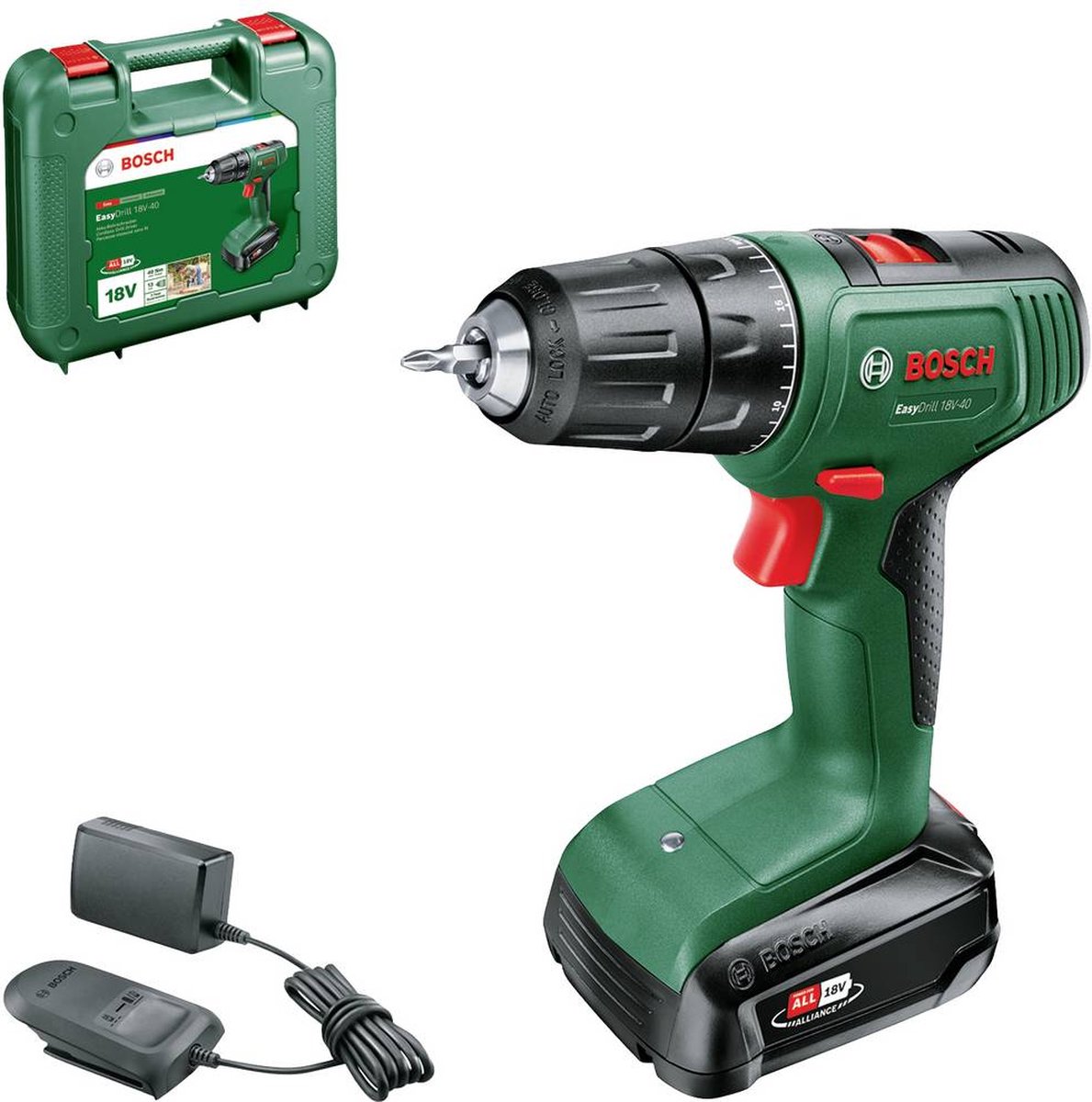 Bosch EasyDrill 18V-40 | Accuschroefboormachine met twee standen | Incl. Accu en Lader