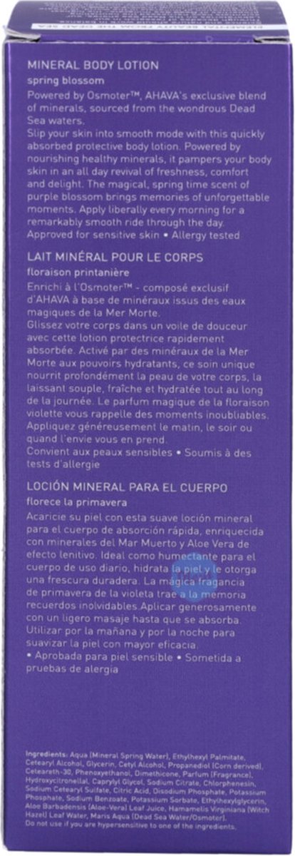 Ahava Bodylotion Deadsea Water Spring Blossom 250 Ml