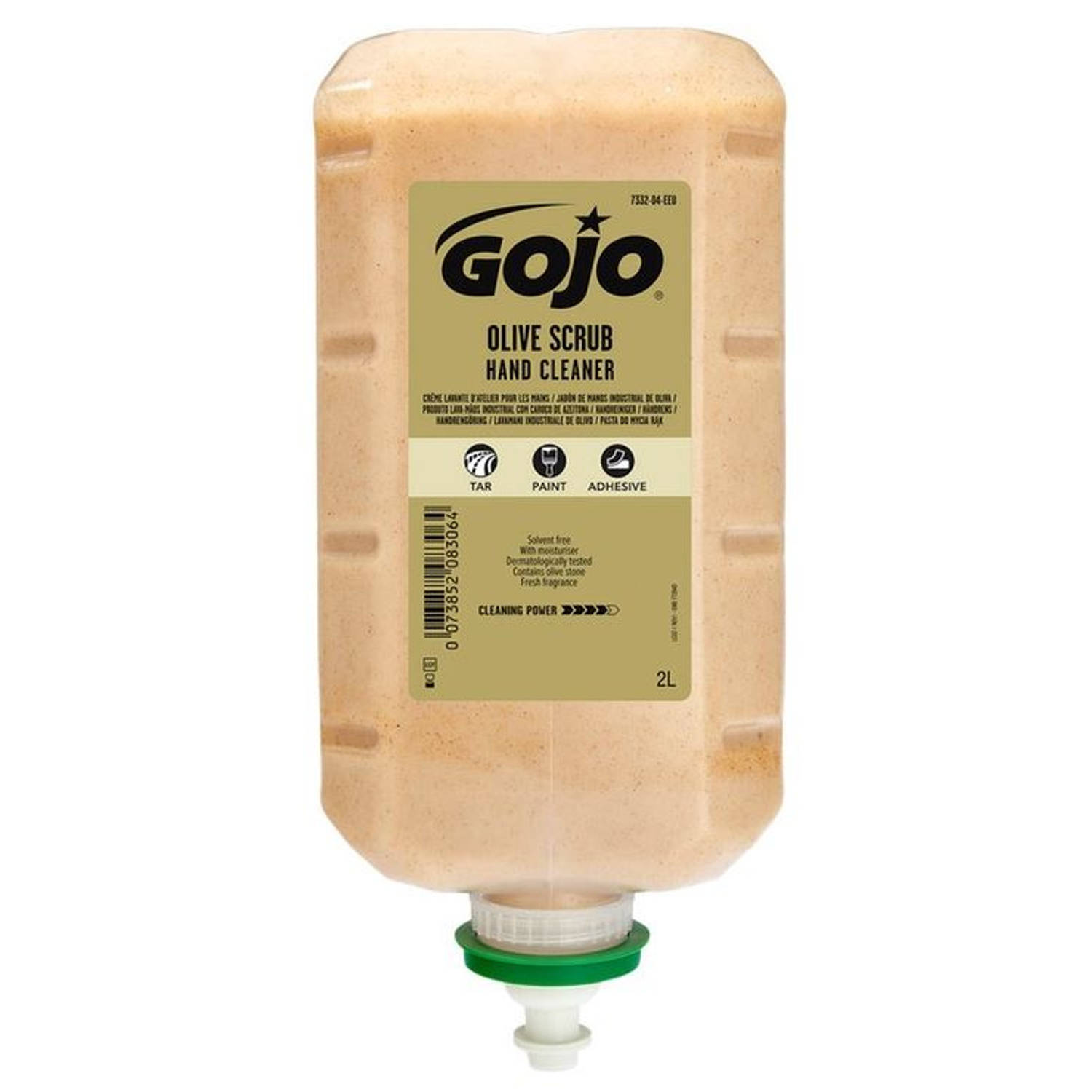 Gojo Navulling Handscrub Olive 2 Liter 4 Stuks - Beige