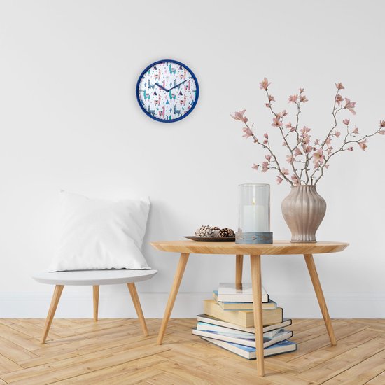 Nextime Wandklok Nxt Alpalca Dia 30cm Kunststof - Blauw