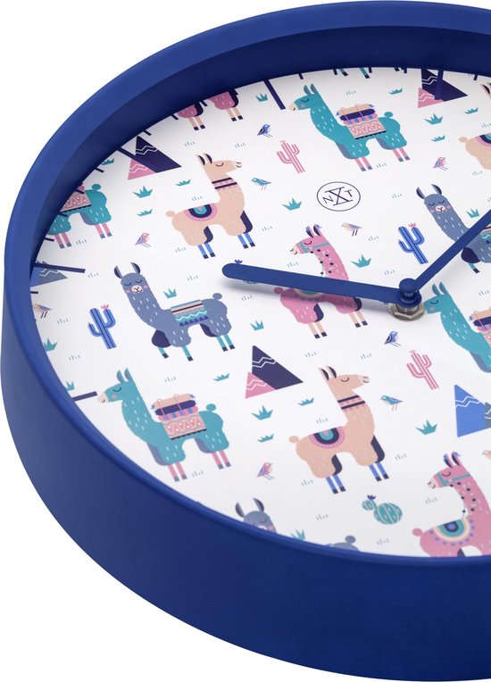 Nextime Wandklok Nxt Alpalca Dia 30cm Kunststof - Blauw
