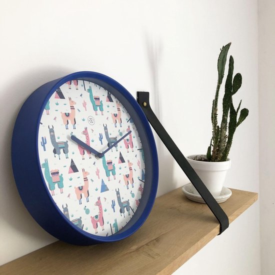 Nextime Wandklok Nxt Alpalca Dia 30cm Kunststof - Blauw
